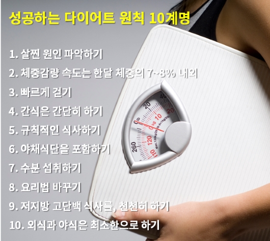 성공하는 다이어트 원칙 10계명