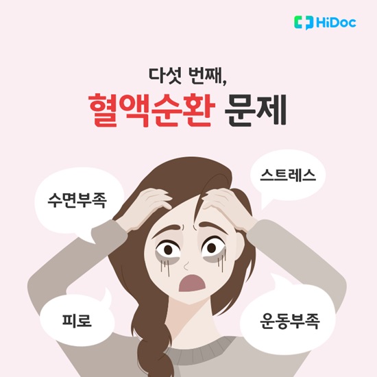 혈관의 수축, 이완이 잘 안 되면 피부색이 검게 변하면서 다크서클이 생긴다