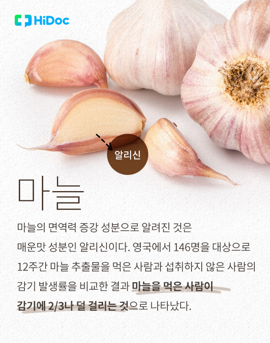 환절기 면역

력 높여 감기 예방하는 음식 10