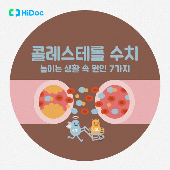 콜레스테롤 수치 높이는 생활 속 원인 7가지