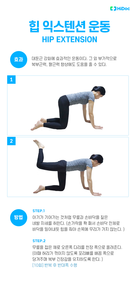 애플힙, 힙업 만드는 운동