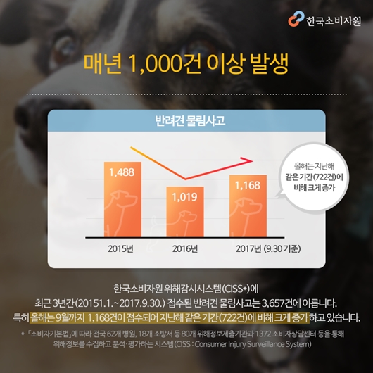 개물림 사고 현황 및 예방 (한국소비자원)