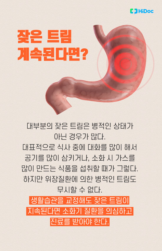 잦은 트림이 계속된다면?