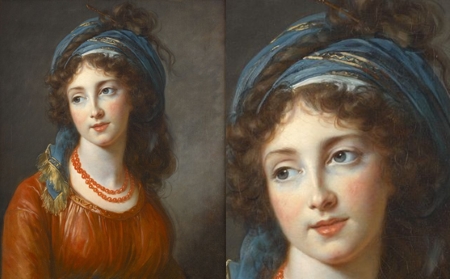 비제-르브룅(Marie Louise Elisabeth Vigee-Lebrun)의 아글라에 드 폴리냑(Portrait 
	d'Aglae de Gramont, nee de Polignac, duchesse de Guiche, 1794)