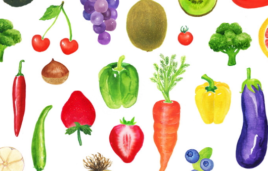 각종 과일과 채소