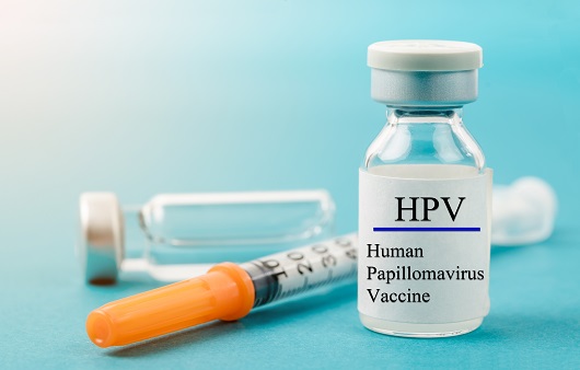 HPV 백신이 담겨진 용기