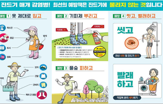 진드기 매개 감염병 예방수칙｜출처: 질병관리청
