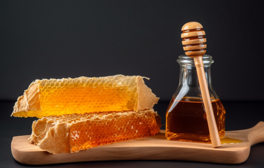 꿀은 항균, 항염증, 항산화 등 다양한 효능이 있다 | 출처 : 미드저니